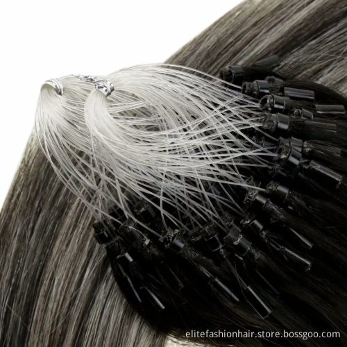 Top selling No shedding and tangle No chemicals Looks natural human loop hair extension loop hair  micro ring hair extensions